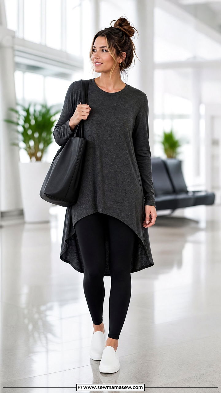 High Low Top With Black Leggings Outfit - 20 high low top outfit ideas