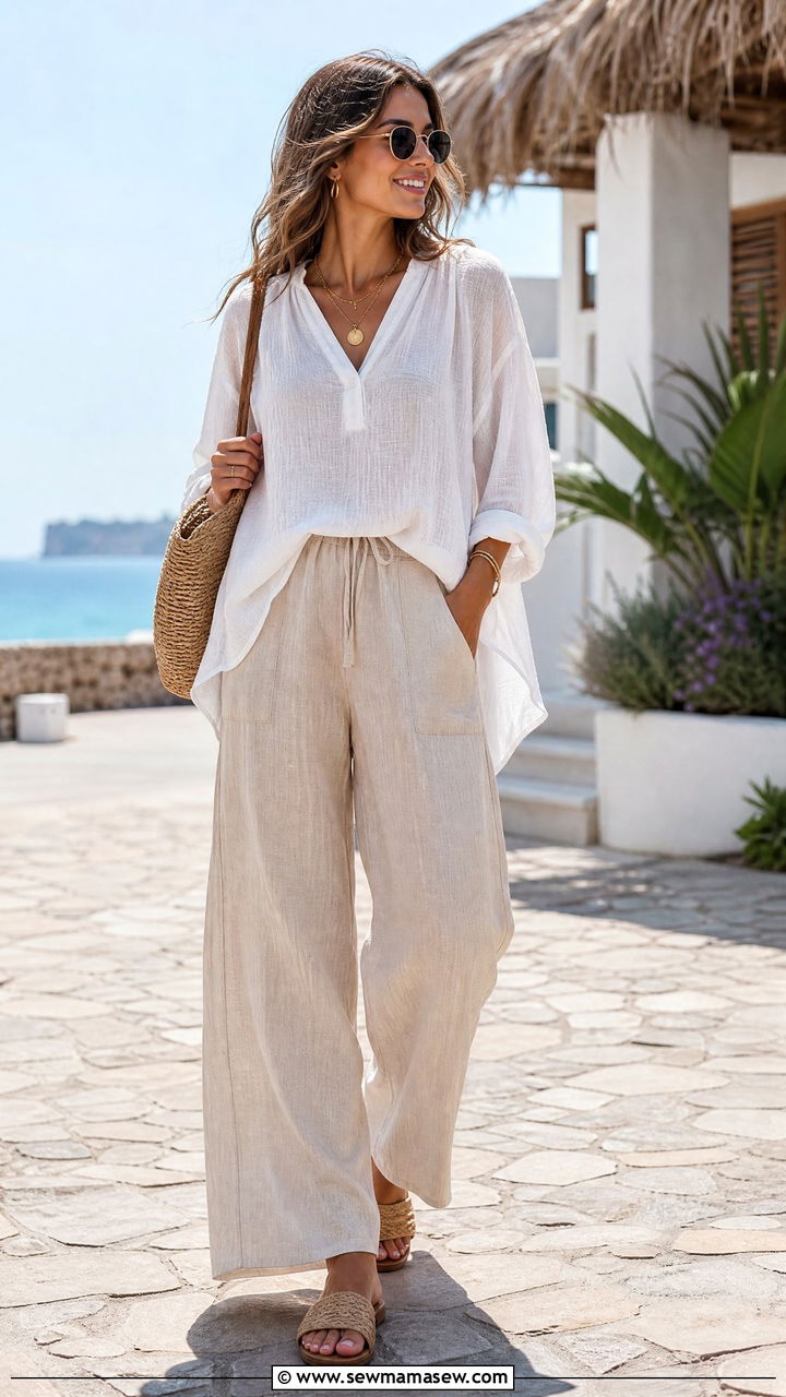 High Low Top With Linen Pants Outfit - 20 high low top outfit ideas