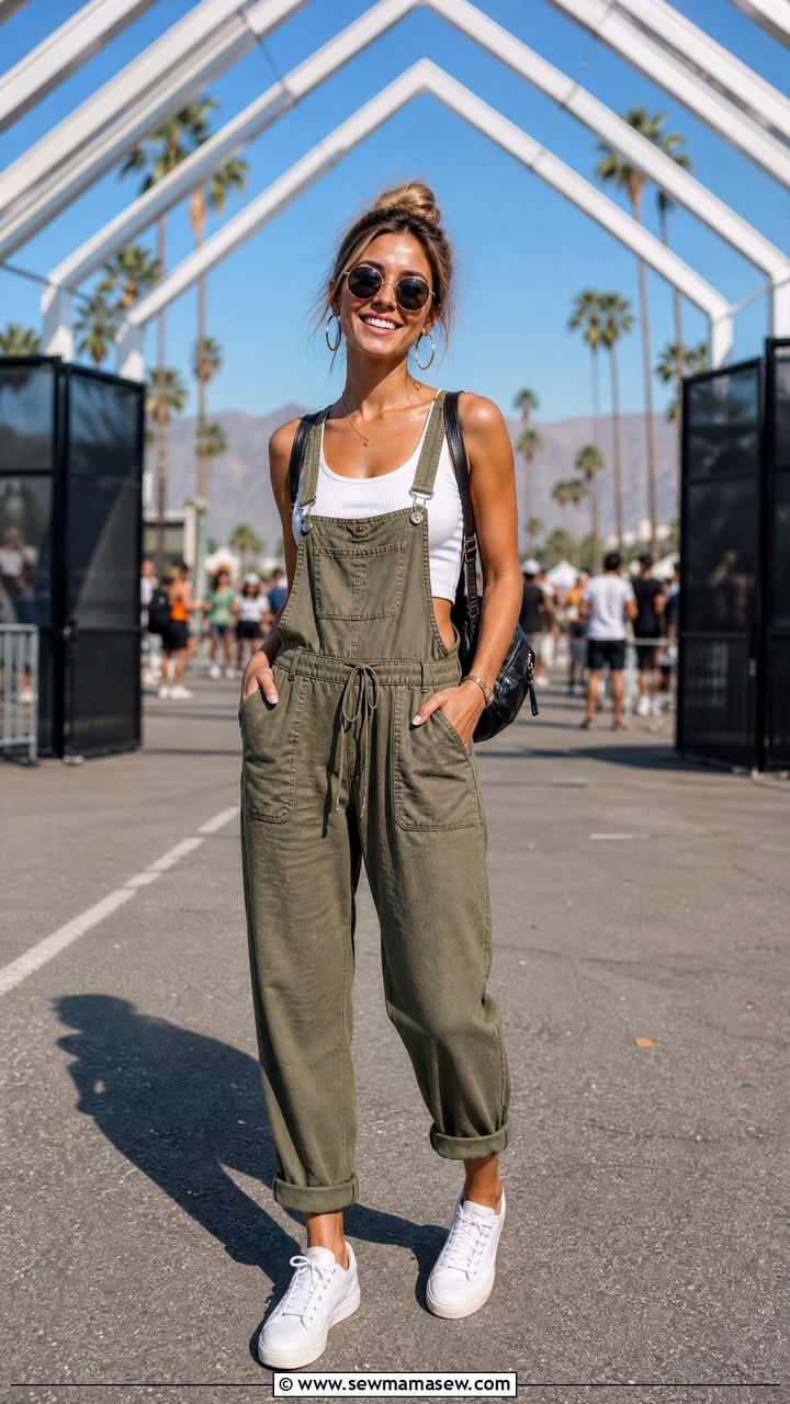 Jumpsuit With Crop Top Outfit - 20 crop top outfits for a music festival