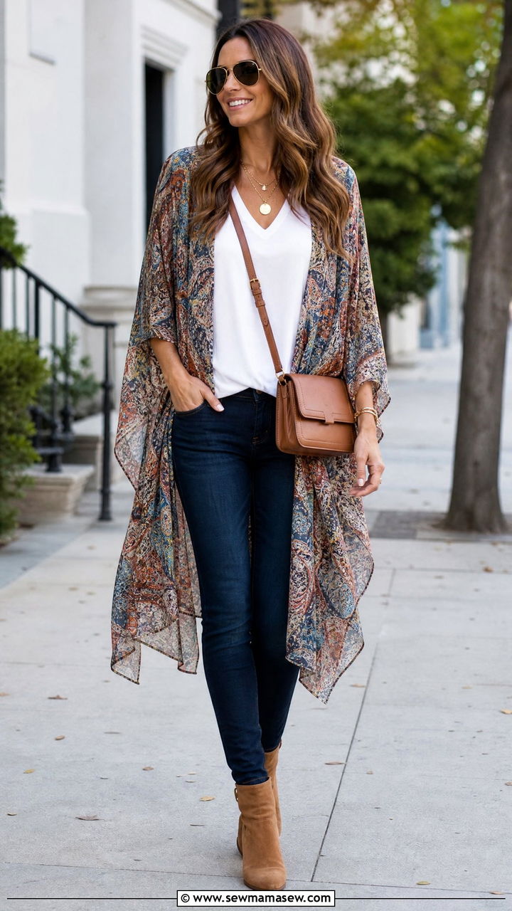 Kaftan Top With Skinny Jeans - 20 kaftan top outfit ideas
