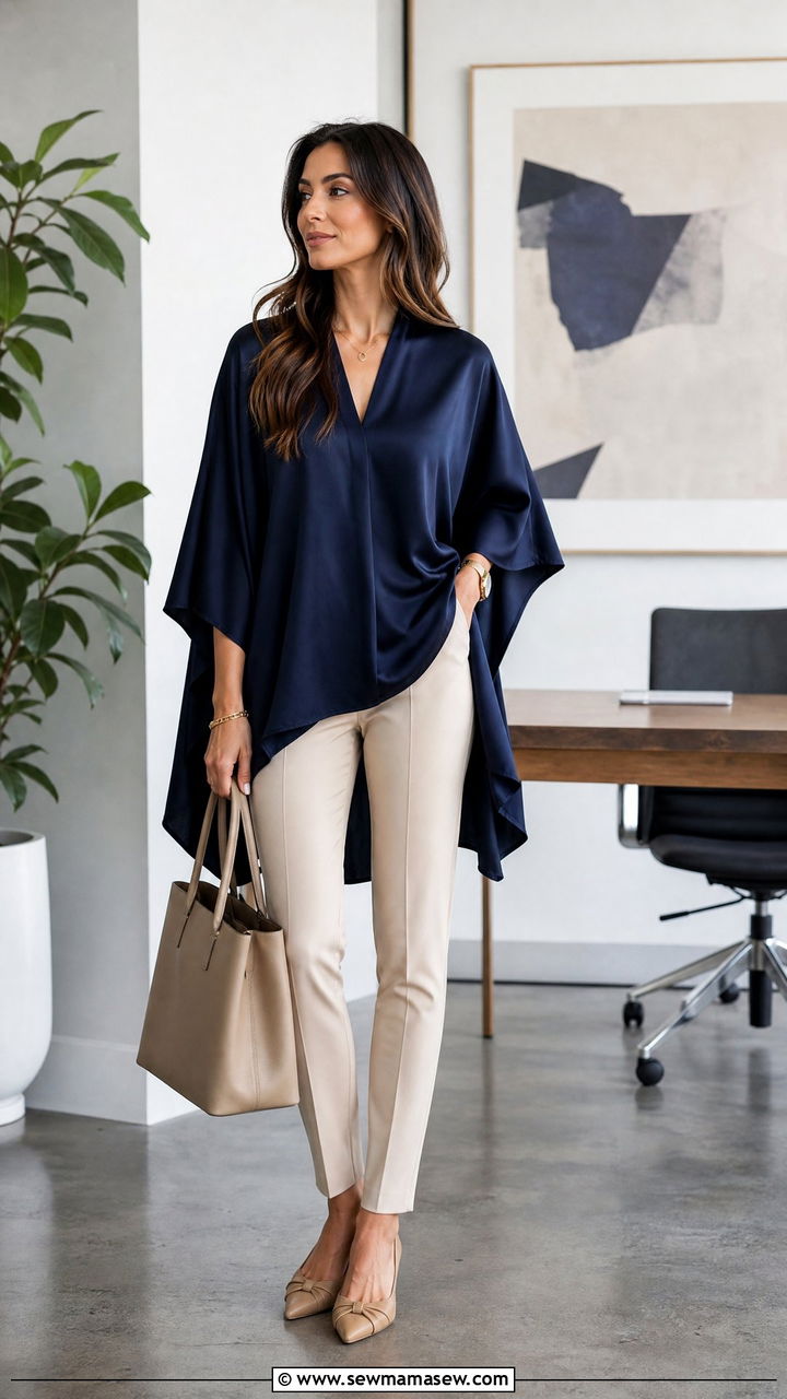 Kaftan Top With Tailored Pants - 20 kaftan top outfit ideas