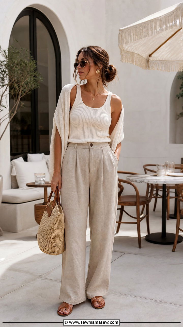 Knit Tank Spring Top Outfit - 20 spring top outfit ideas