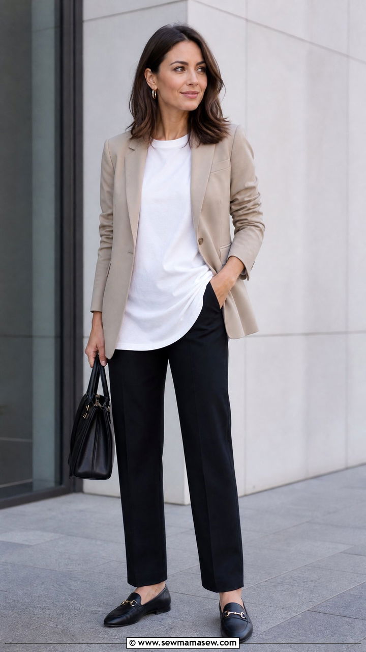 Longline Top With Blazer Outfit - 20 longline top outfit ideas