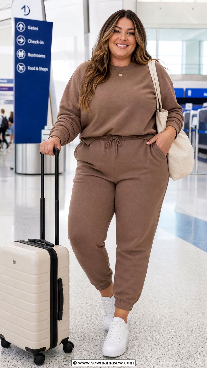 Matching Jogger Set Outfit - 20 plus size joggers outfit ideas