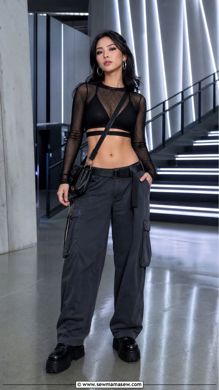 Mesh Crop Top Concert Outfit - 20 crop top concert outfit ideas