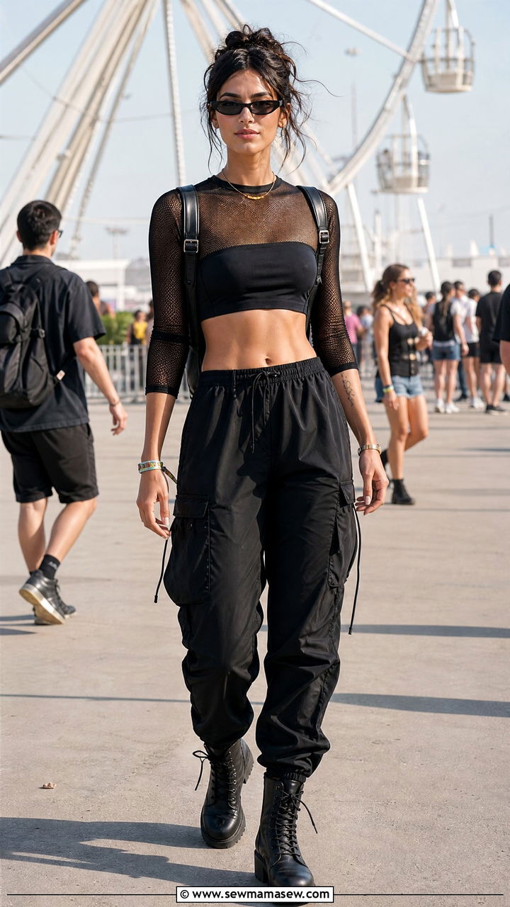 Mesh Crop Top Festival Outfit - 20 crop top festival outfit ideas