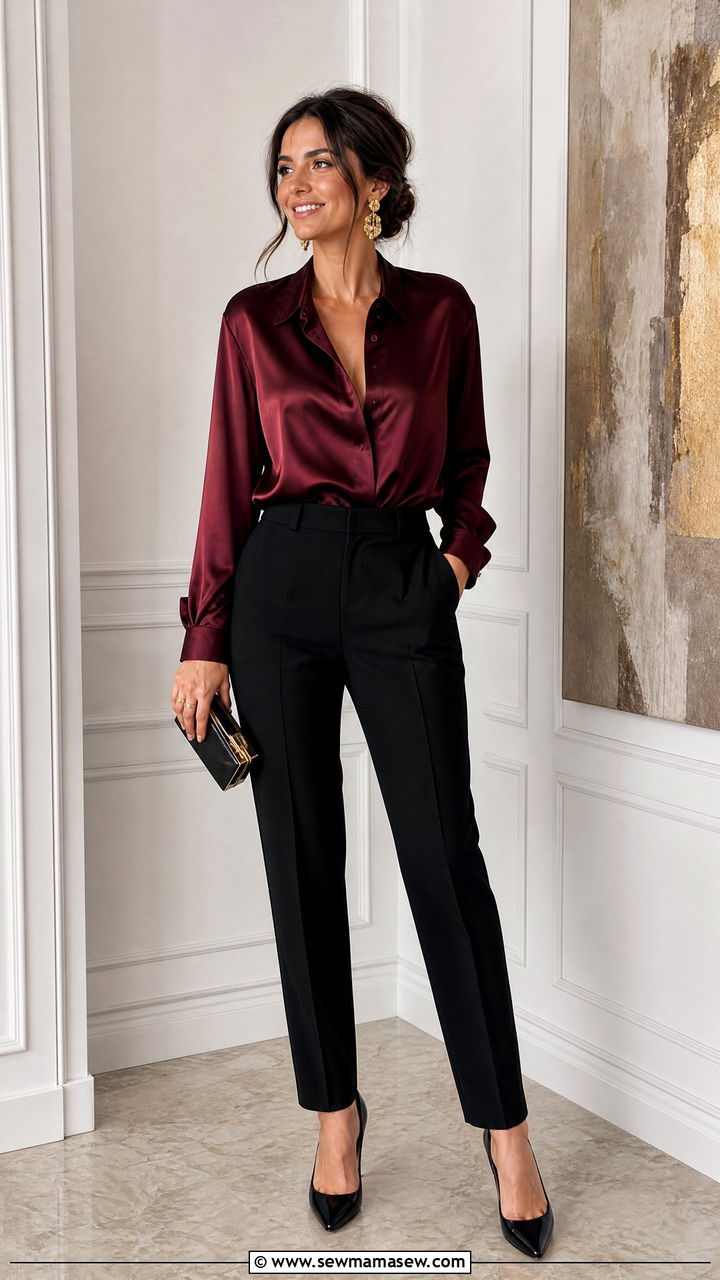 New Years Eve Burgundy Outfit - 20 new years eve top outfit ideas