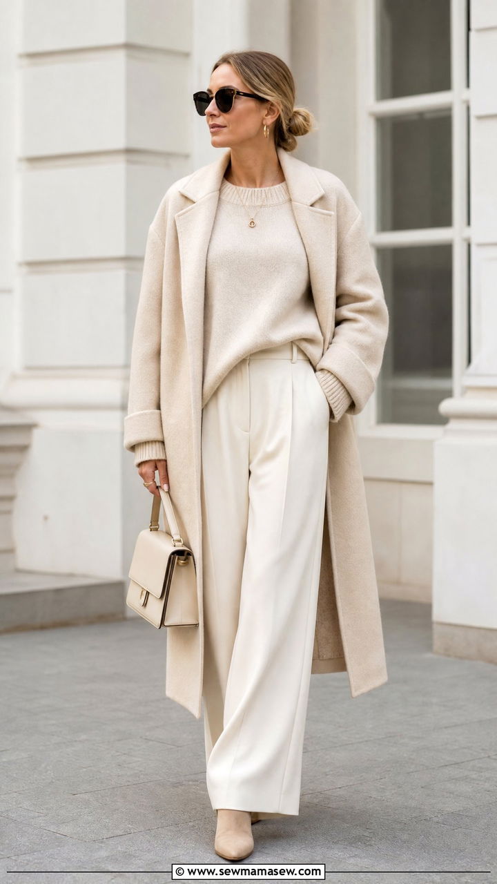 Oversized Sweater With Monochrome Outfit - 20 oversized sweater outfit ideas