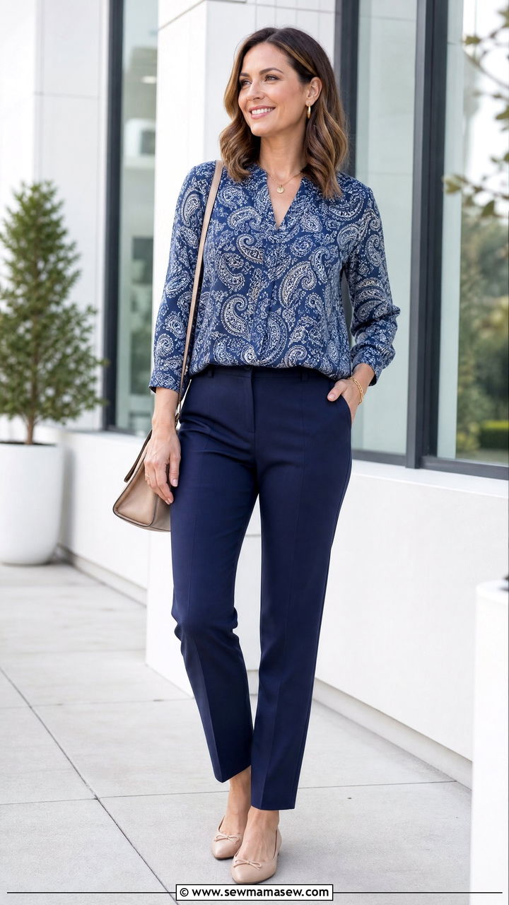 Paisley Top With A Matching Color Bottom - 20 paisley top outfit ideas