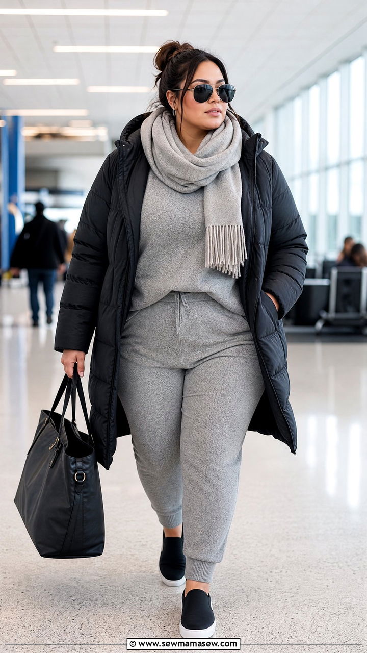 Plus Size Airport Winter Outfit - 20 plus size cold weather outfit ideas