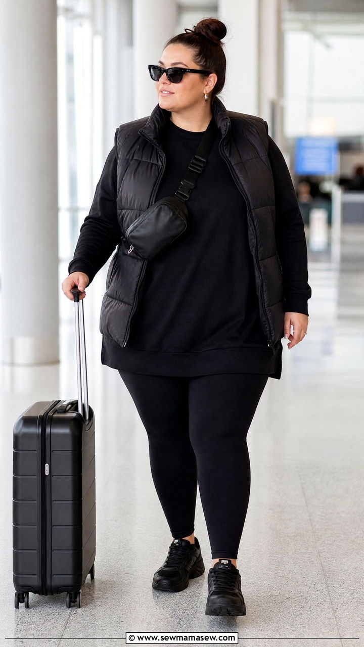 Plus Size All Black Leggings Outfit - 20 plus size all black outfit ideas