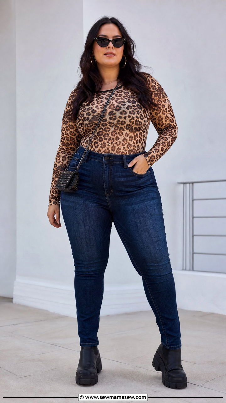 Plus Size Animal Print Festival Top Outfit - 20 plus size festival top outfit ideas