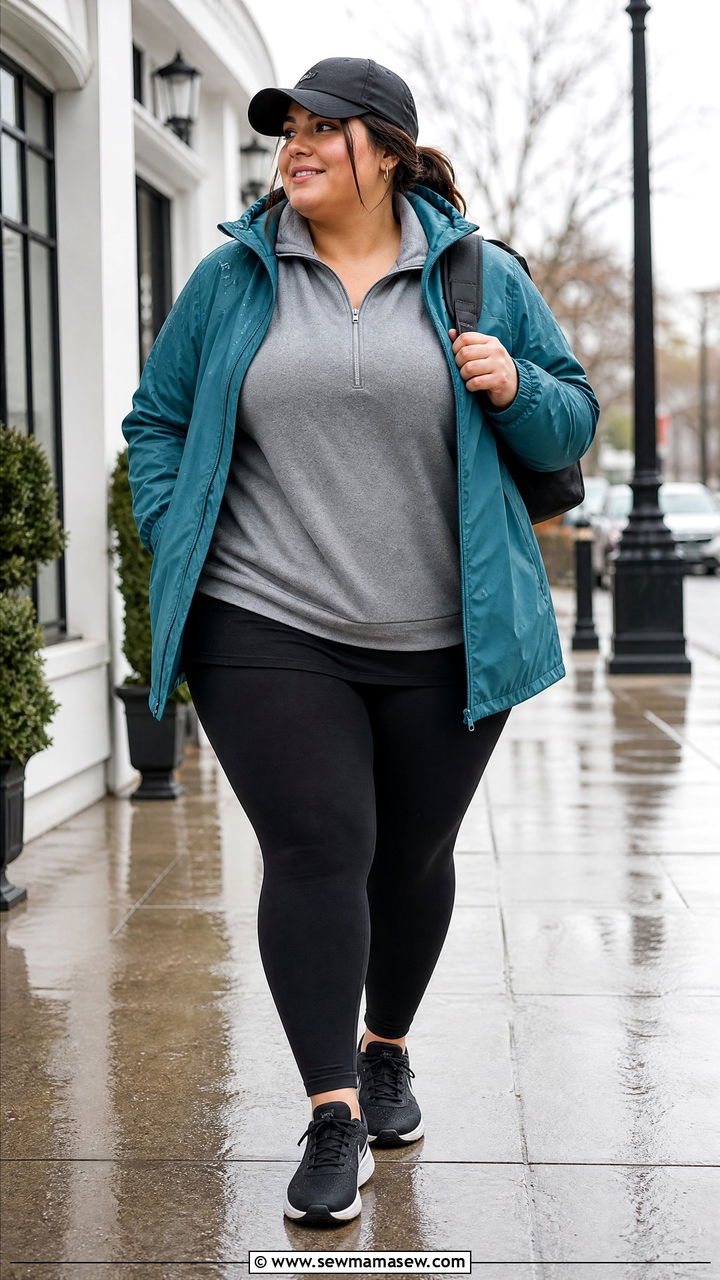 Plus Size Athleisure Rainy Day Outfit - 20 plus size rainy day outfit ideas