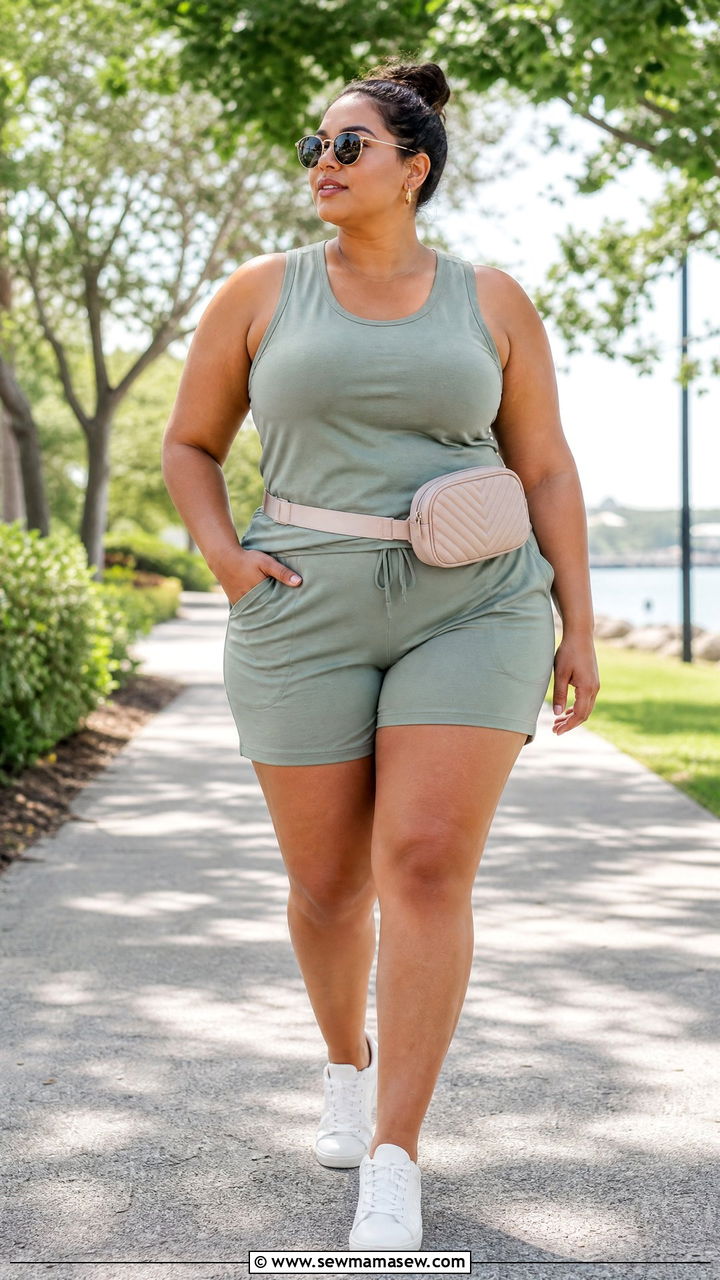 Plus Size Athleisure Summer Outfit - 20 plus size summer outfit ideas aesthetic