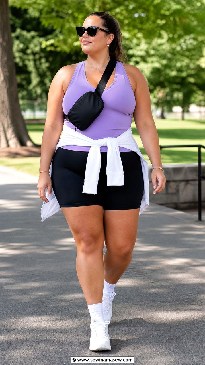 Plus Size Athletic Shorts Outfit - 20 plus size summer outfit ideas with shorts