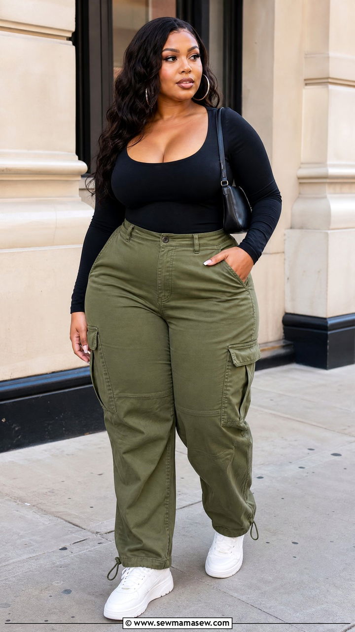 Plus Size Baddie Cargo Pants Outfit - 20 plus size baddie outfit ideas