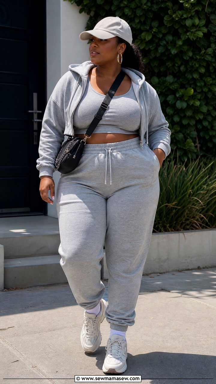 Plus Size Baddie Joggers Outfit - 20 plus size baddie outfit ideas
