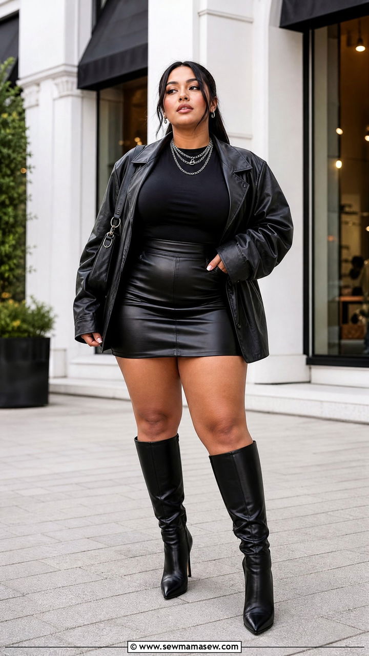 Plus Size Baddie Mini Skirt Outfit - 20 plus size baddie outfit ideas