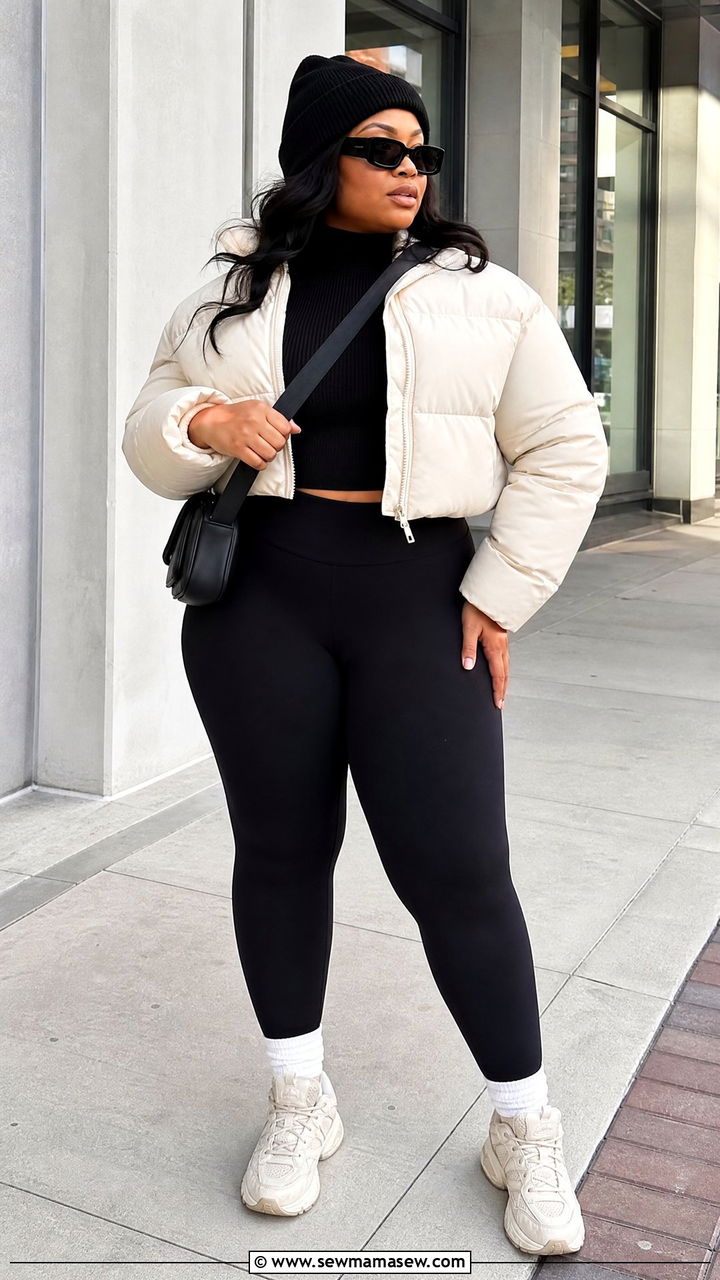 Plus Size Baddie Puffer Jacket Outfit - 20 plus size baddie outfit ideas