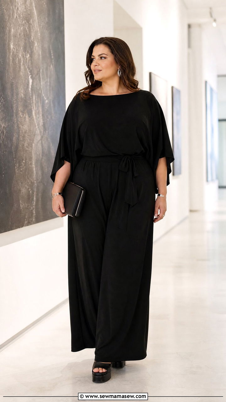 Plus Size Batwing Top With Palazzo Pants - 20 plus size batwing top outfit ideas