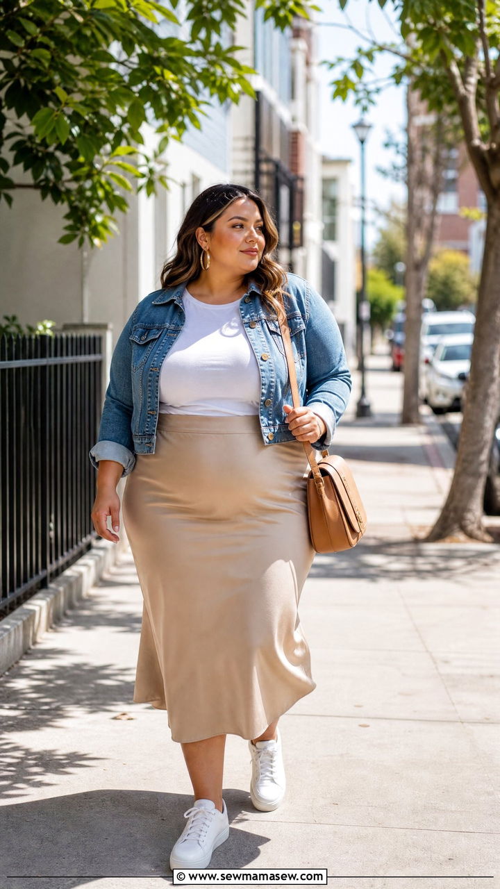Plus Size Beige Skirt Outfit - 20 plus size beige outfit ideas