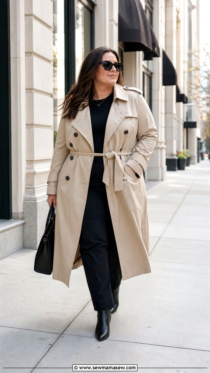Plus Size Beige Trench Coat Outfit - 20 plus size beige outfit ideas