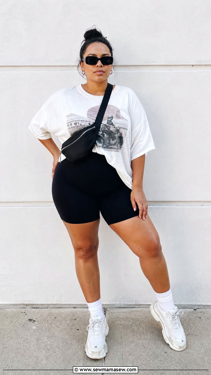 Plus Size Bike Shorts Summer Outfit - 20 plus size summer outfit ideas aesthetic