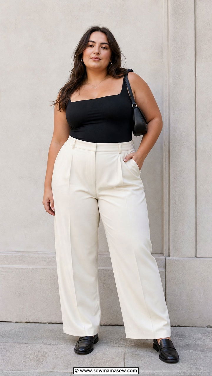 Plus Size Black Bodysuit Outfit - 20 plus size clean girl top outfit ideas