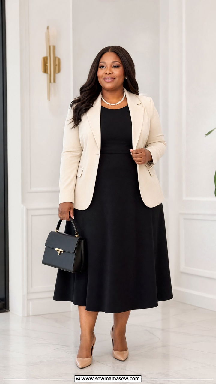 Plus Size Black Dress Church Outfit - 20 plus size church outfit ideas