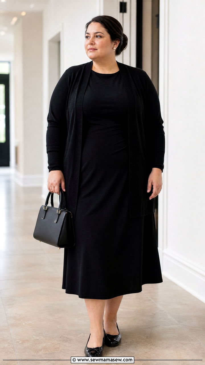 Plus Size Black Flats Funeral Outfit - 20 plus size funeral outfit ideas