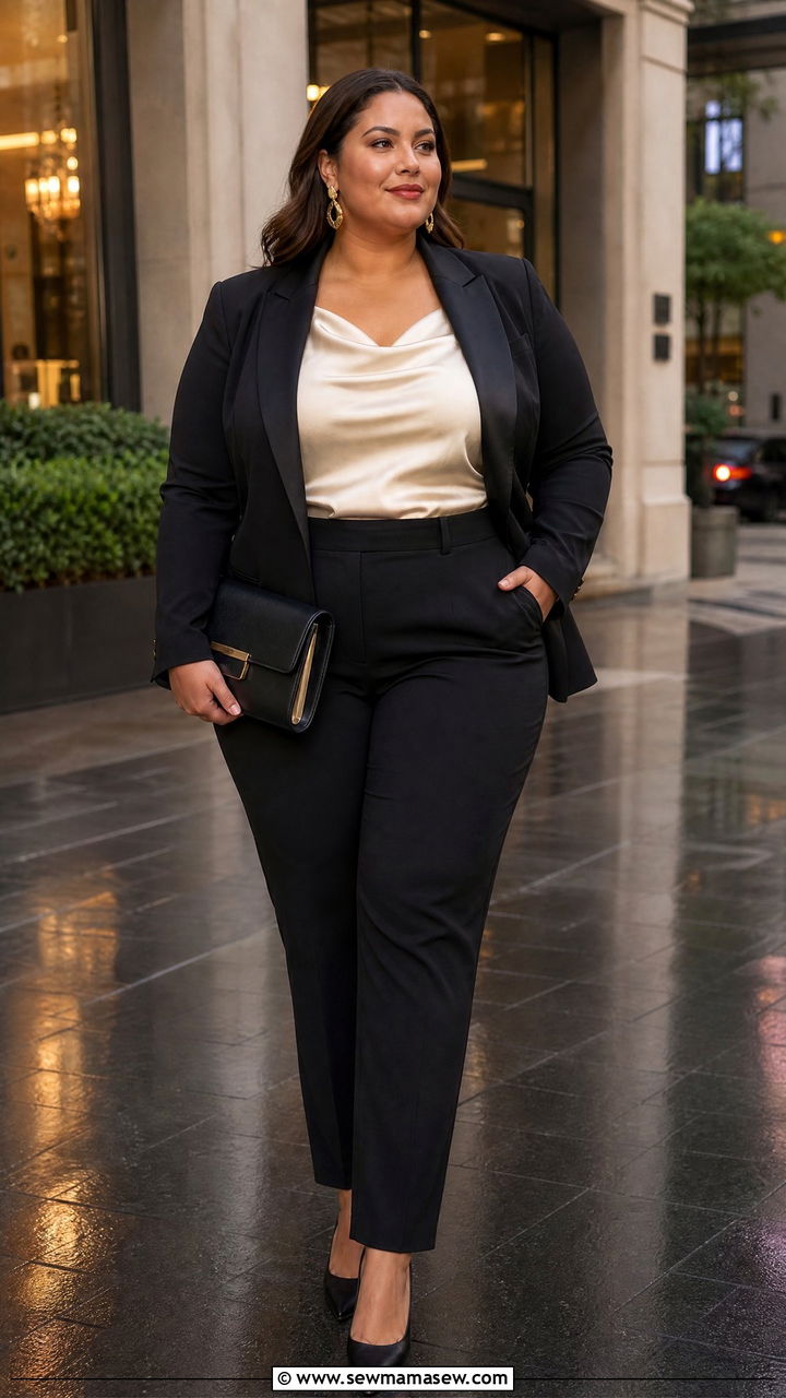 Plus Size Blazer And Dressy Top Outfit - 20 plus size dressy top outfit ideas