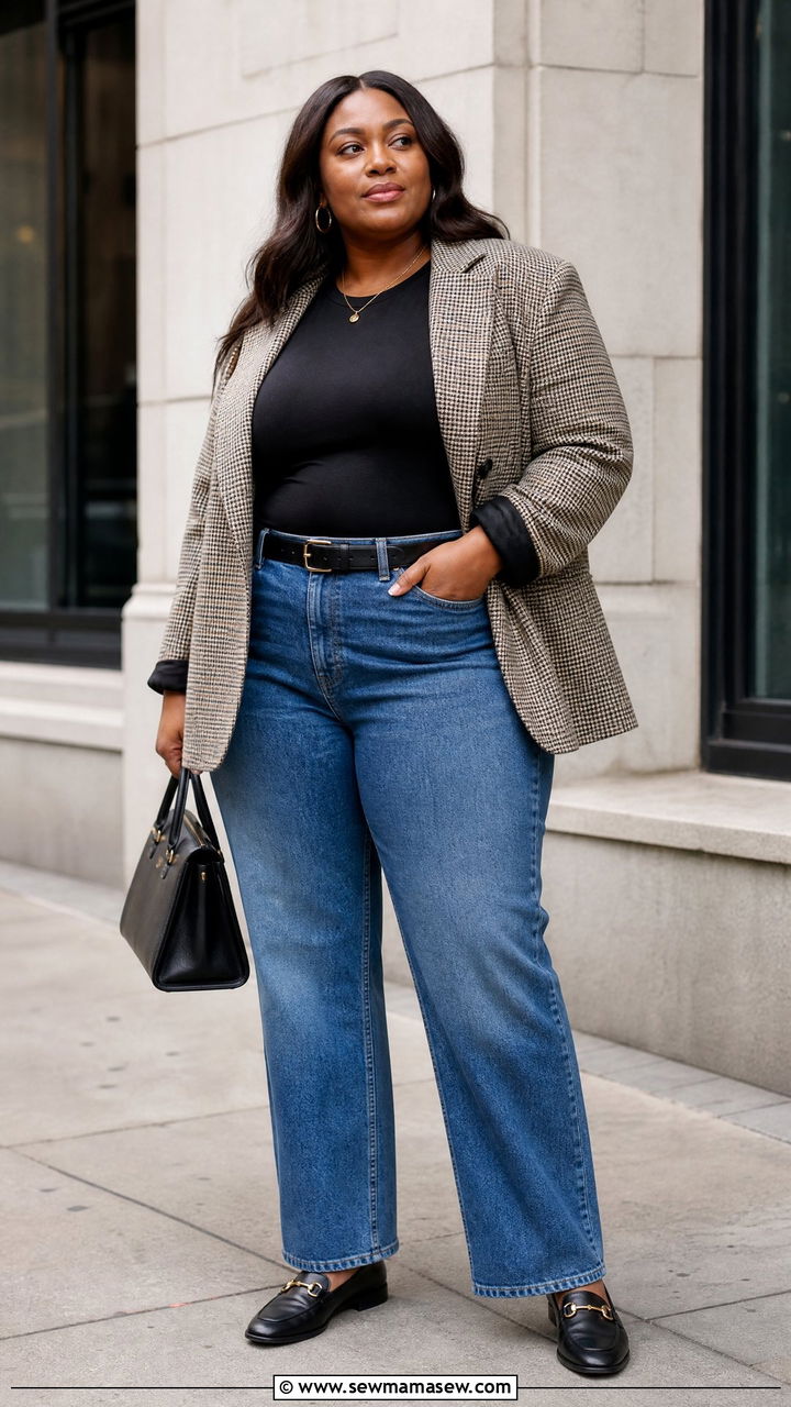 Plus Size Blazer And Jeans Outfit - 20 plus size fall outfit ideas 2026