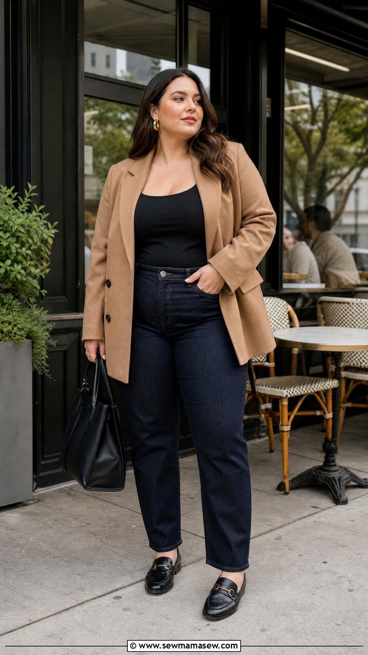 Plus Size Blazer And Jeans Outfit - 20 plus size midsize outfit ideas