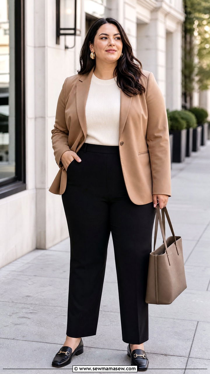 Plus Size Blazer Work Outfit - 20 plus size fall outfit ideas for work