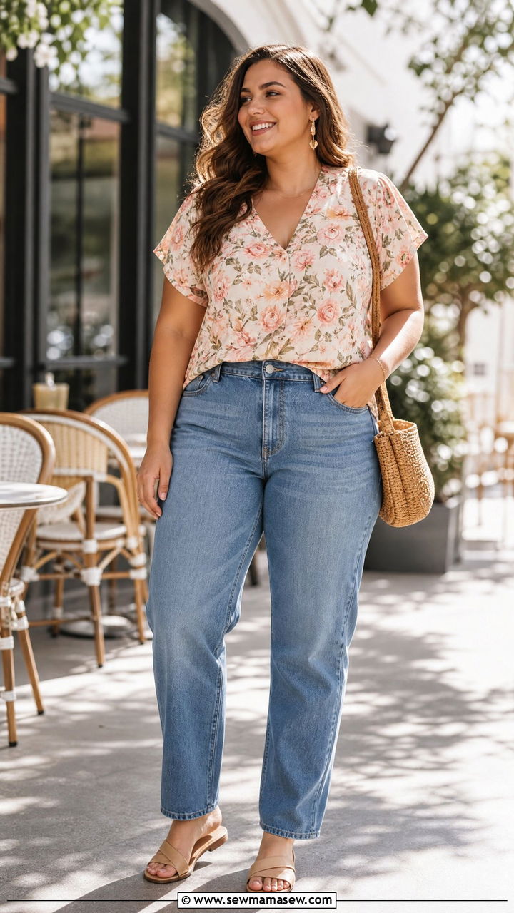 Plus Size Blouse And Jeans Outfit - 20 plus size casual top outfit ideas