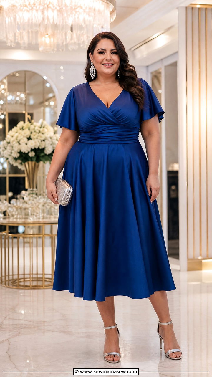 Plus Size Blue Party Dress Outfit - 20 plus size blue outfit ideas