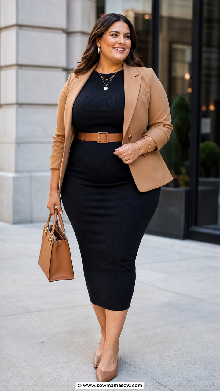 Plus Size Bodycon Dress With Belt - 20 plus size bodycon dress outfit ideas