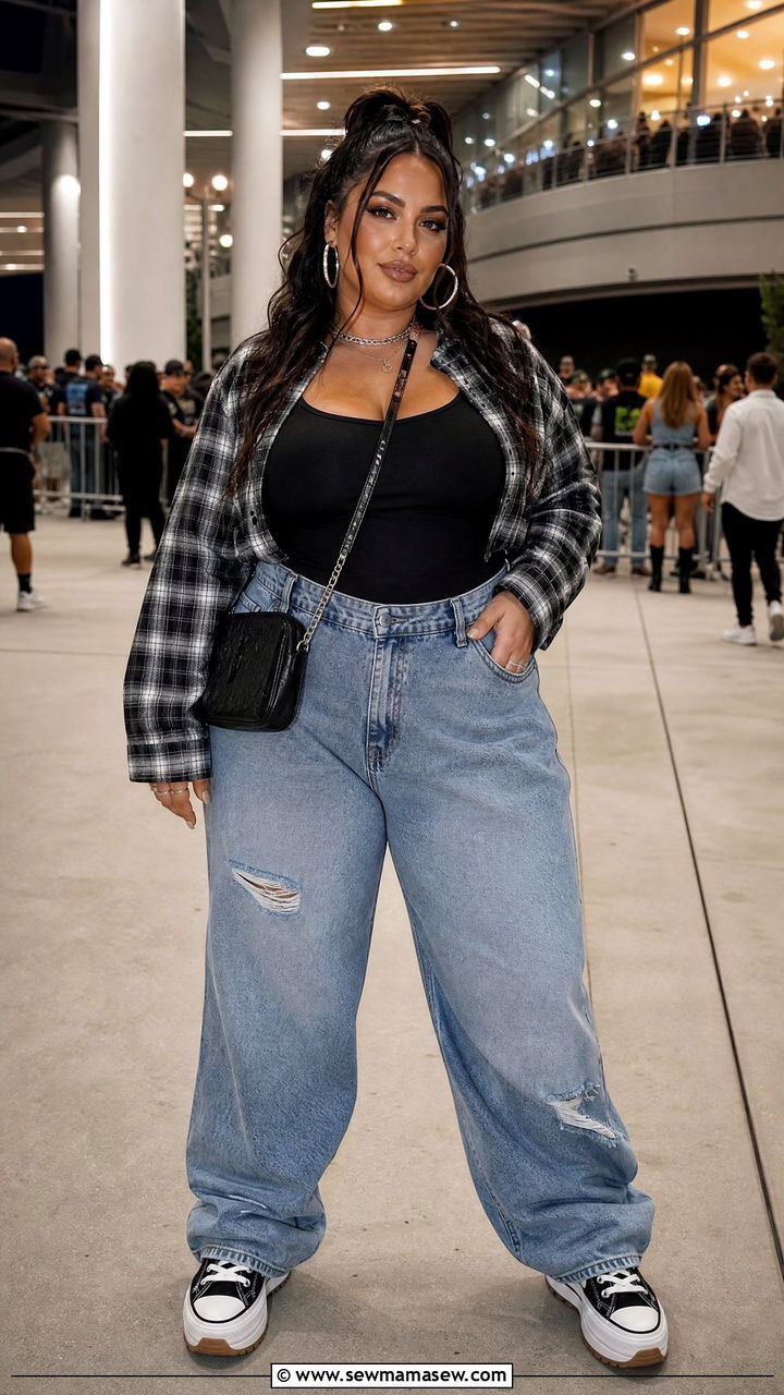Plus Size Bodysuit Concert Outfit - 20 plus size concert top outfit ideas