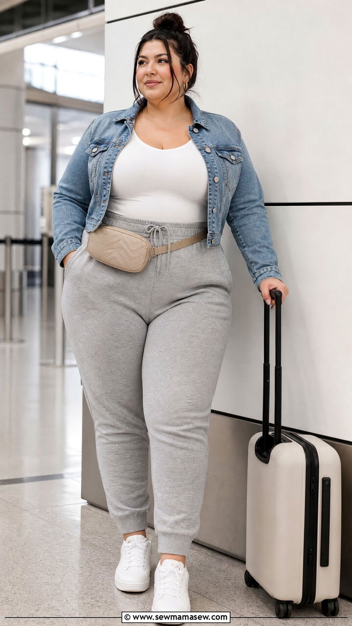 Plus Size Bodysuit With Joggers - 20 plus size bodysuit top outfit ideas