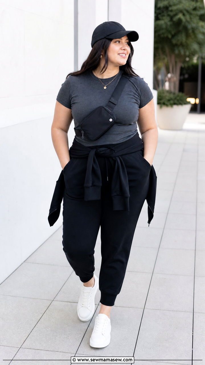 Plus Size Bodysuit With Joggers - 20 plus size bodysuit outfit ideas