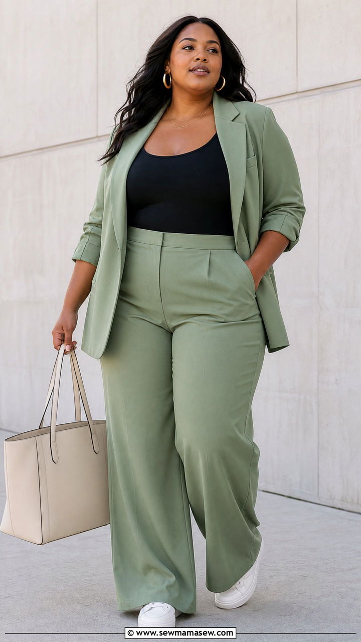 Plus Size Bodysuit With Matching Set - 20 plus size bodysuit outfit ideas