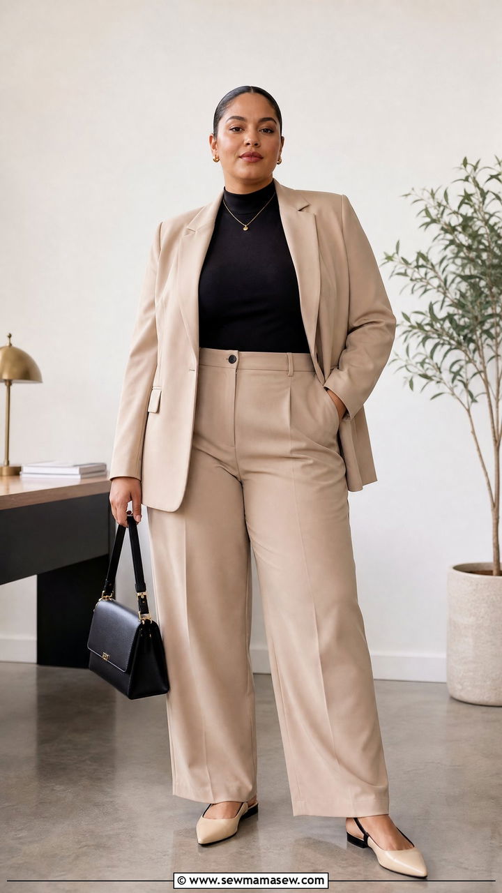 Plus Size Bodysuit With Suit Set - 20 plus size bodysuit top outfit ideas