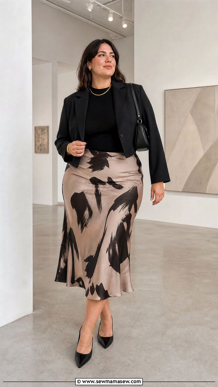 Plus Size Bustier Top With A Slip Skirt - 20 plus size bustier top outfit ideas