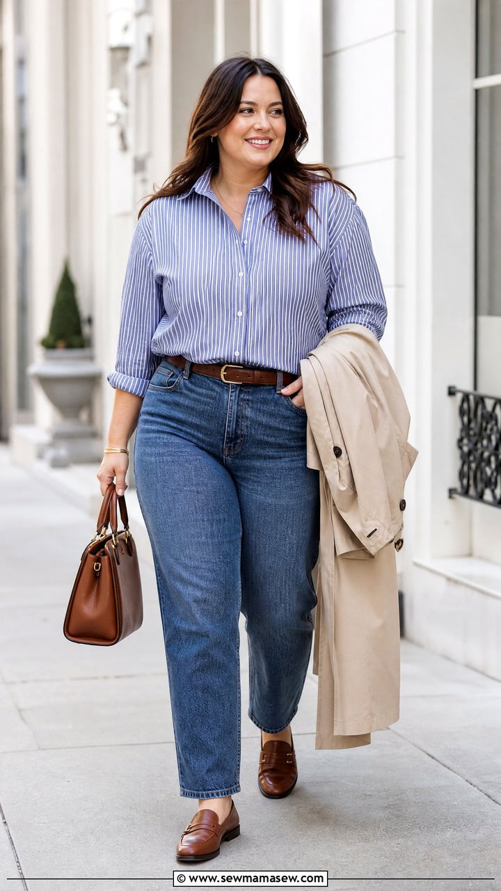 Plus Size Button Down Shirt Outfit - 20 plus size fall outfit ideas 2026