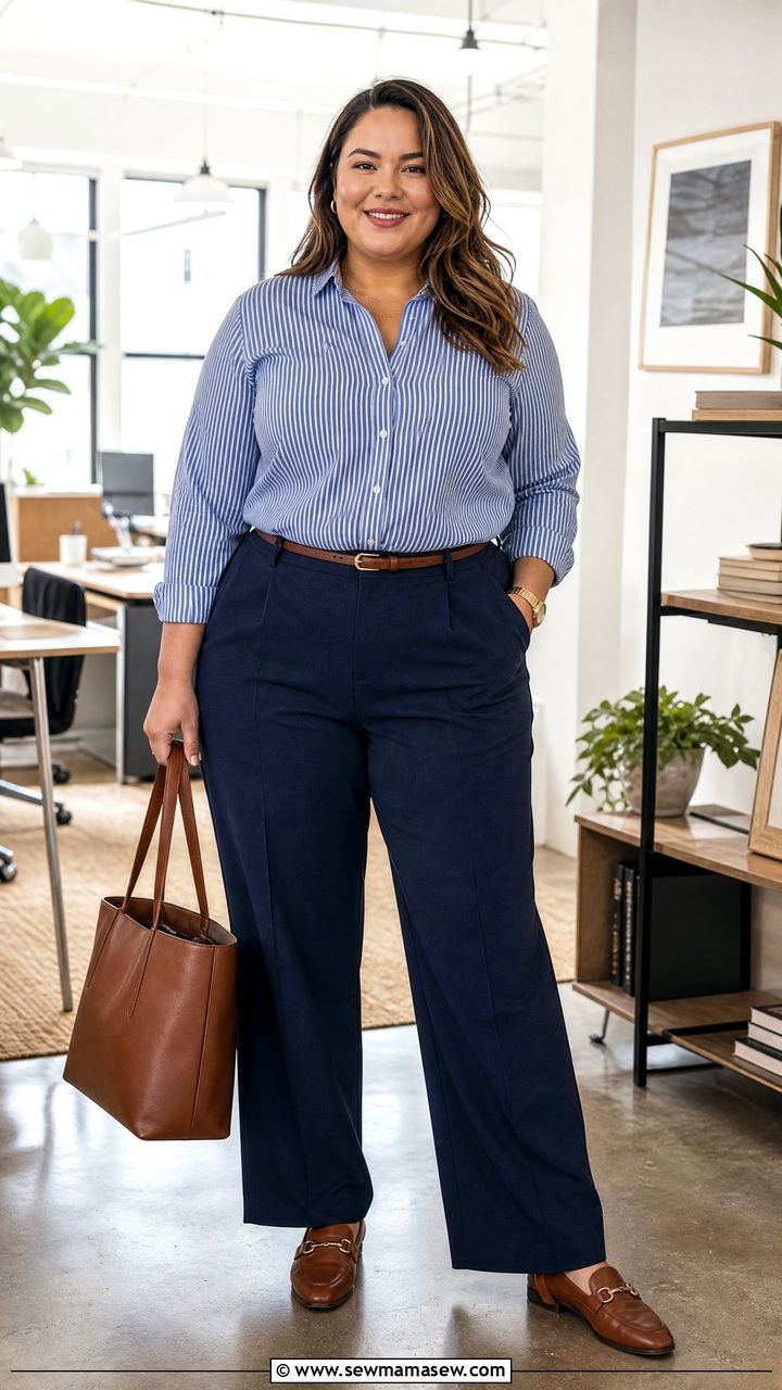 Plus Size Button Down Work Outfit - 20 plus size fall outfit ideas for work