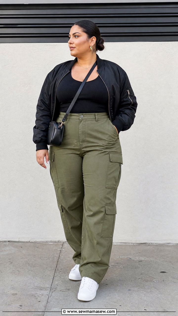 Plus Size Cargo Pants Outfit - 20 plus size midsize outfit ideas
