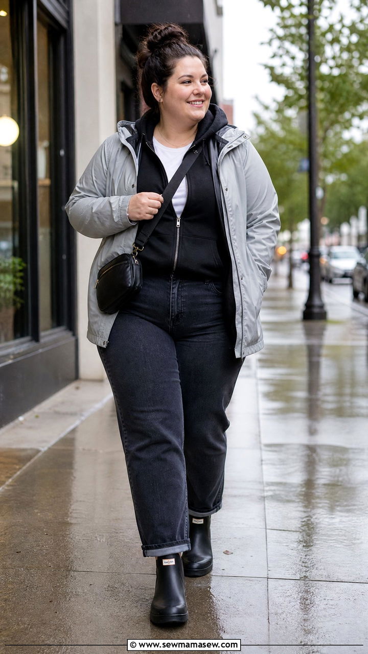 Plus Size Casual Rainy Day Outfit - 20 plus size rainy day outfit ideas