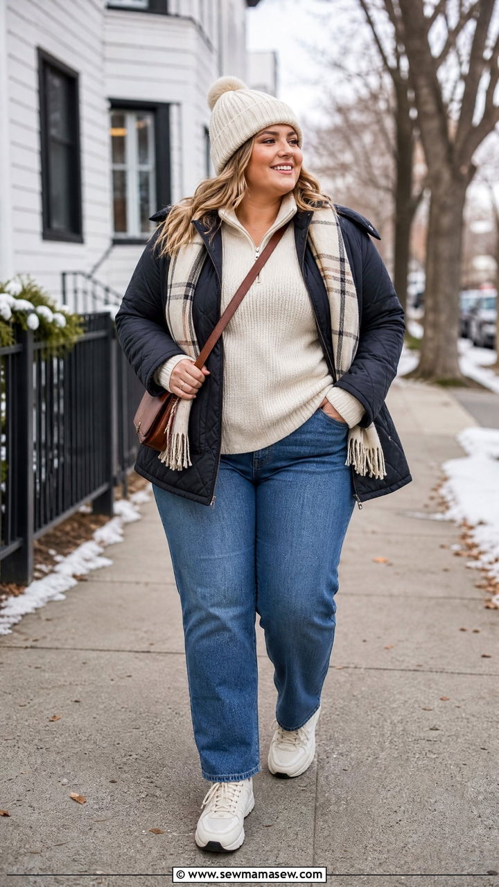 Plus Size Casual Weekend Winter Outfit - 20 plus size cold weather outfit ideas