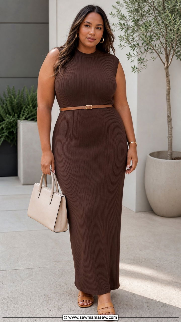 Plus Size Column Dress Outfit For Tall Women - 20 plus size outfits for tall women