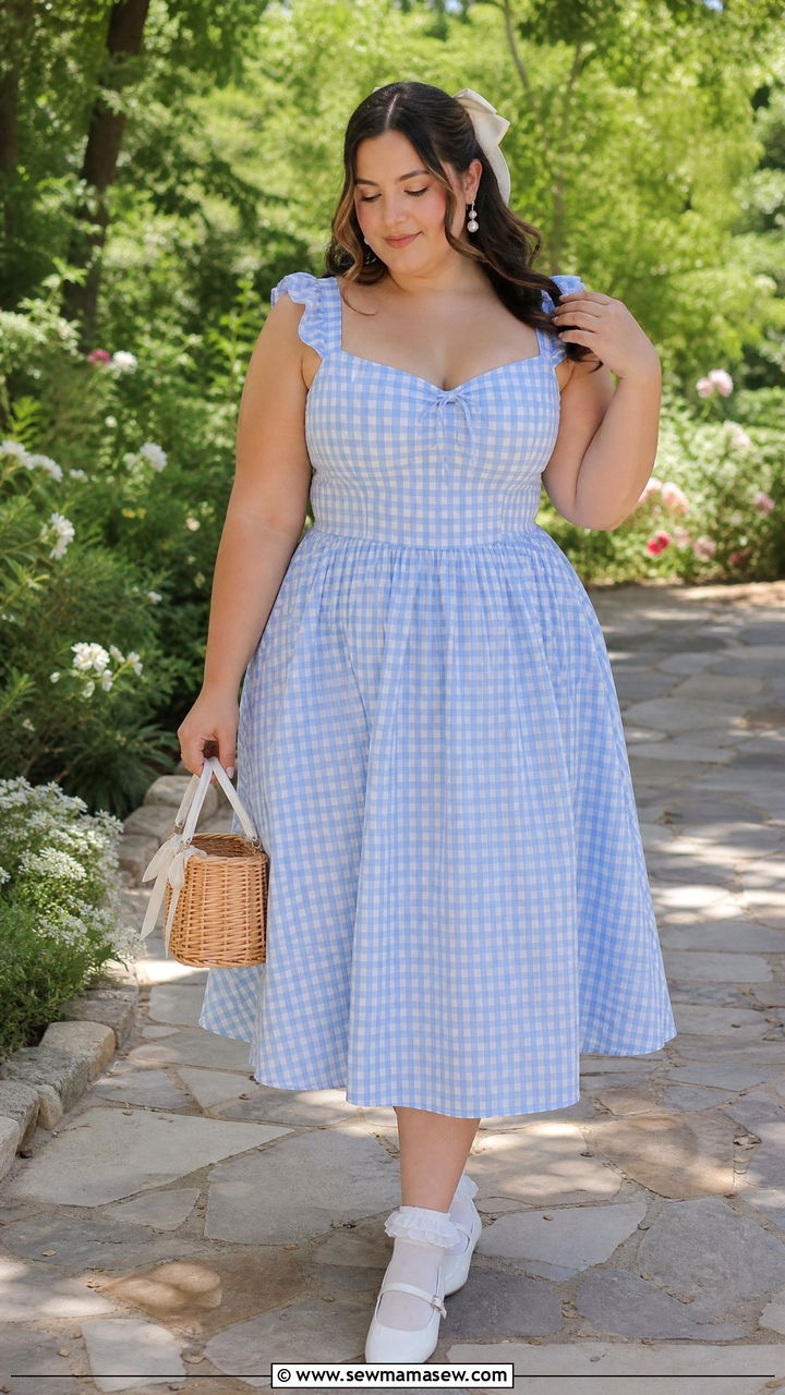 Plus Size Coquette Gingham Outfit - 20 plus size coquette outfit ideas